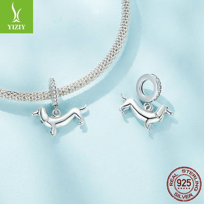 Dachshund Sterling Silver Pendant DIY Jewelry