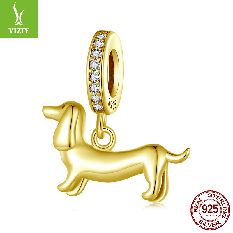 Dachshund Sterling Silver Pendant DIY Jewelry