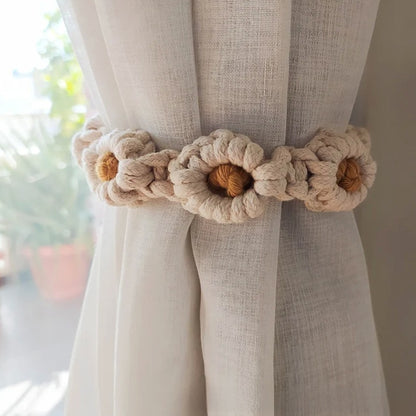 Daisy curtain tiebacks