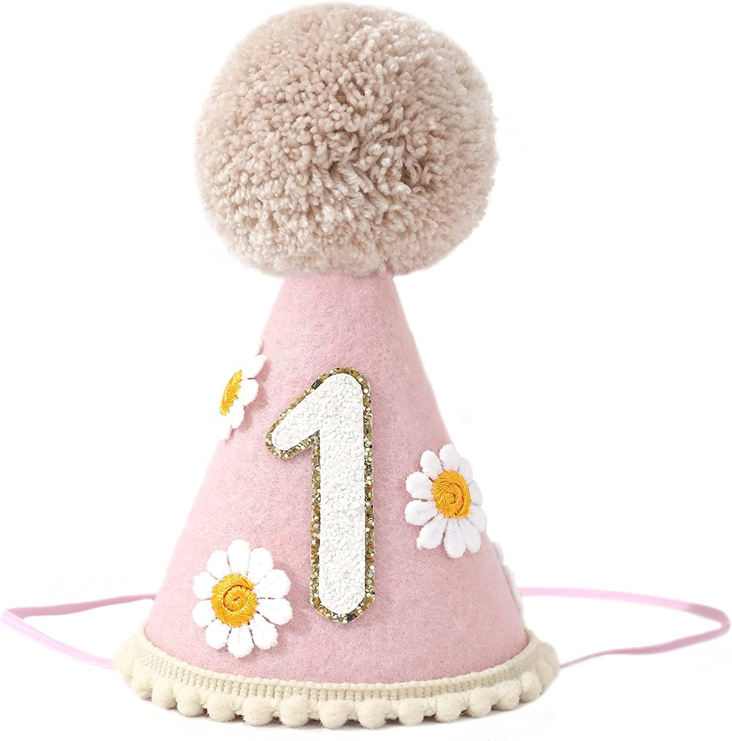 Daisy ins baby birthday hat decoration photo props digital children's year-old baby party headdress layout