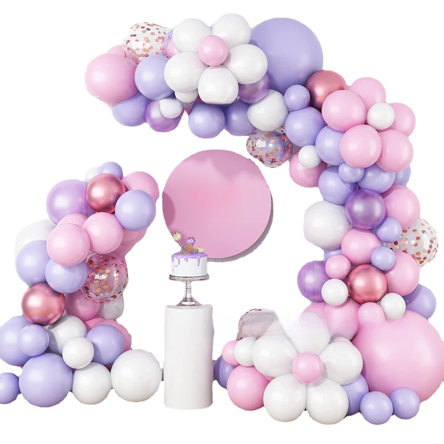 Daisy Macaron Latex Balloon Garland Set