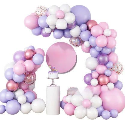 Daisy Macaron Latex Balloon Garland Set