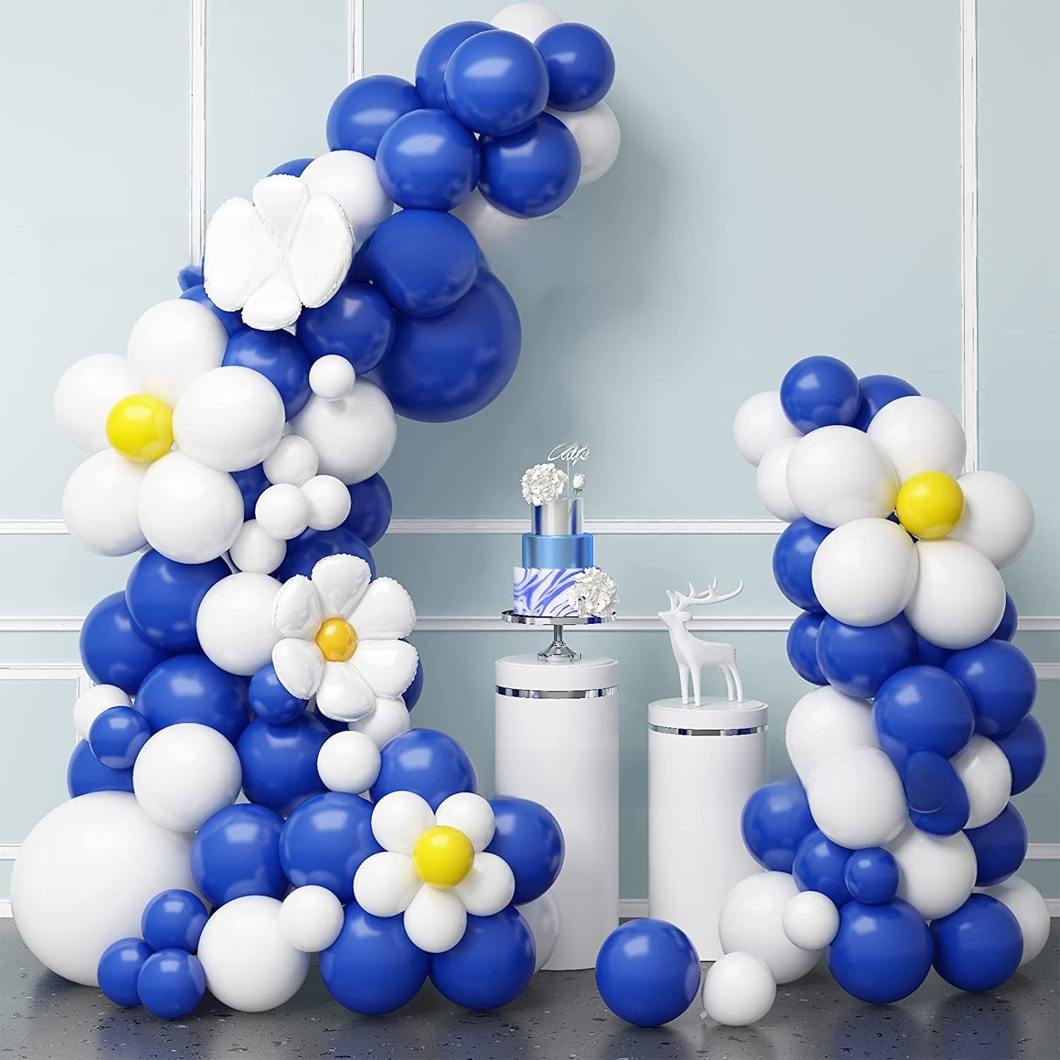 Daisy Macaron Latex Balloon Garland Set
