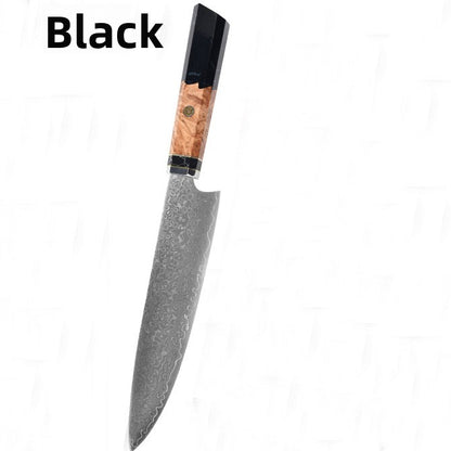 Damascus Chef Knife with Wood Handle