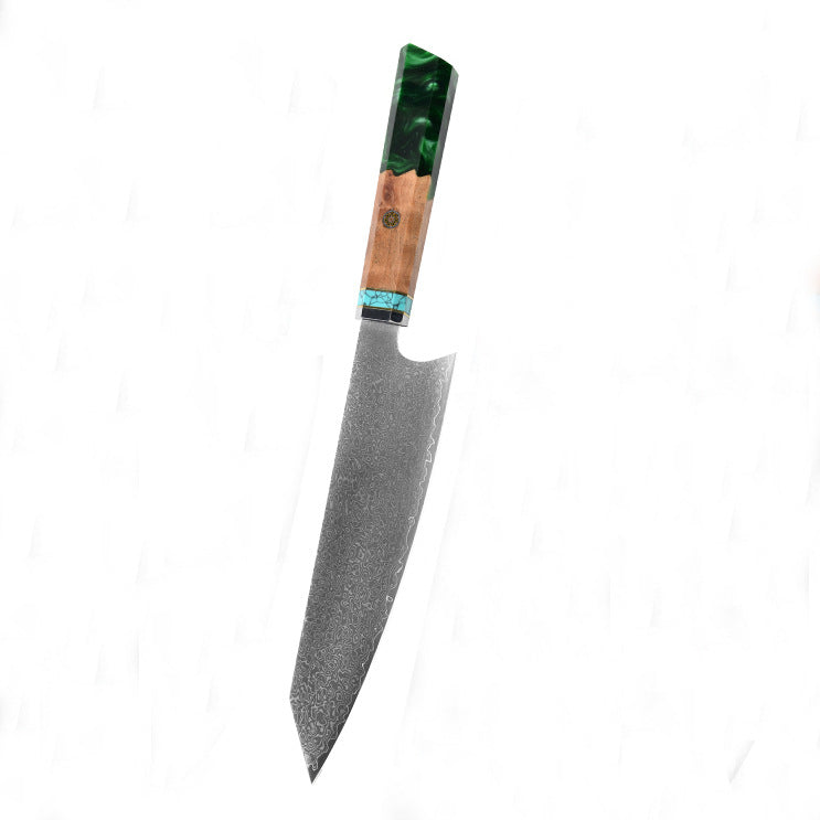 Damascus Chef Knife with Wood Handle
