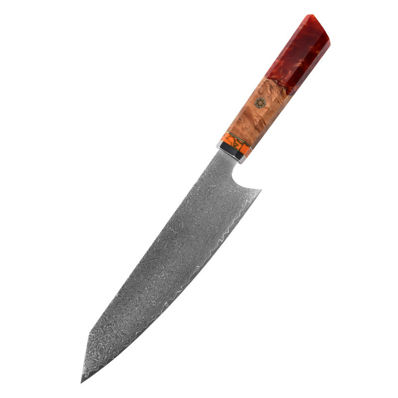 Damascus Chef Knife with Wood Handle