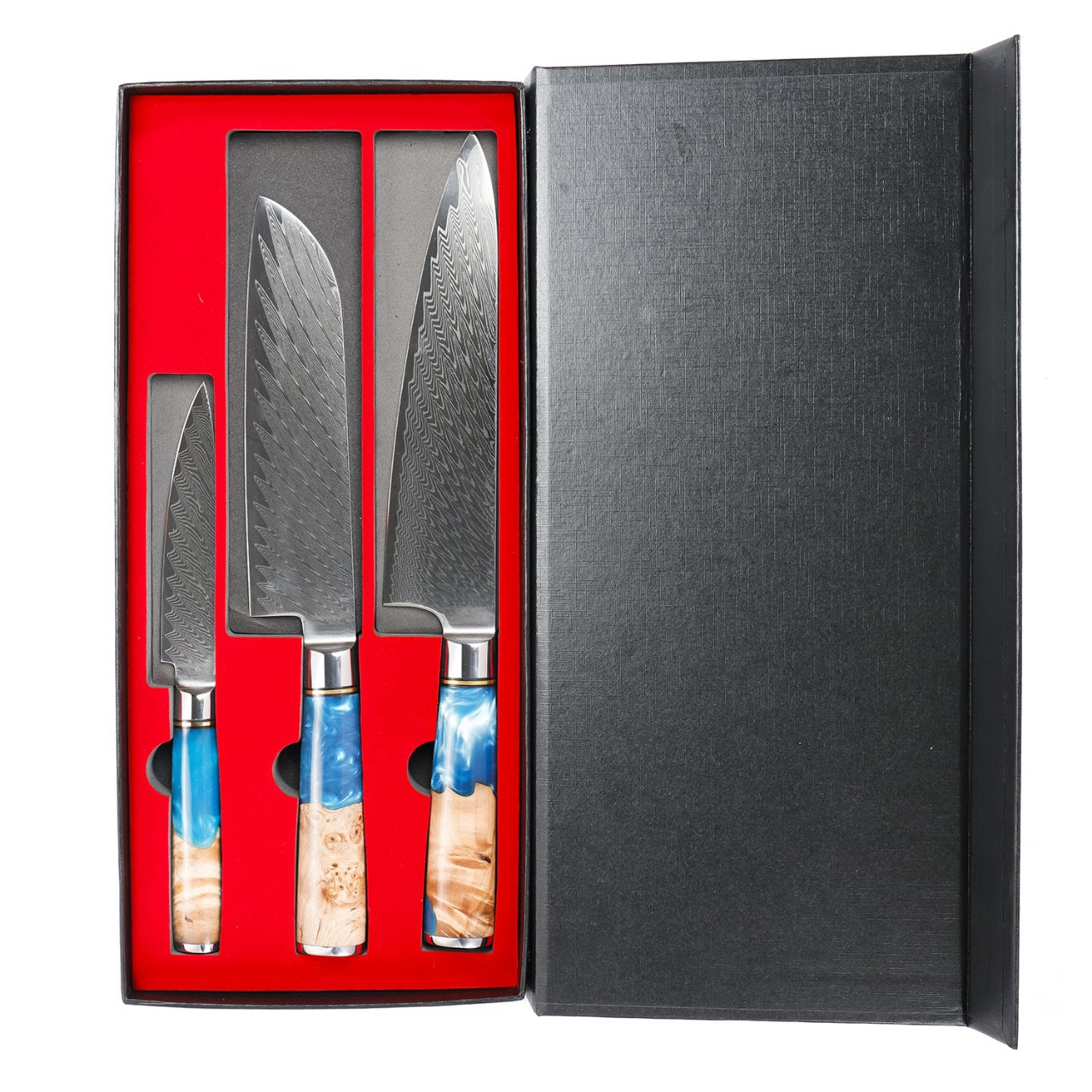 Damascus Steel Kitchen Knife Set
