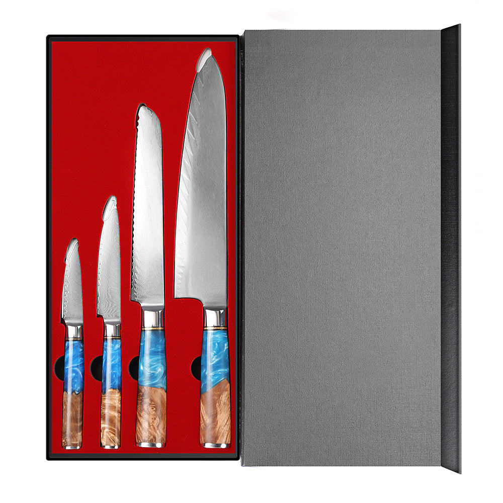 Damascus Steel Kitchen Knife Set