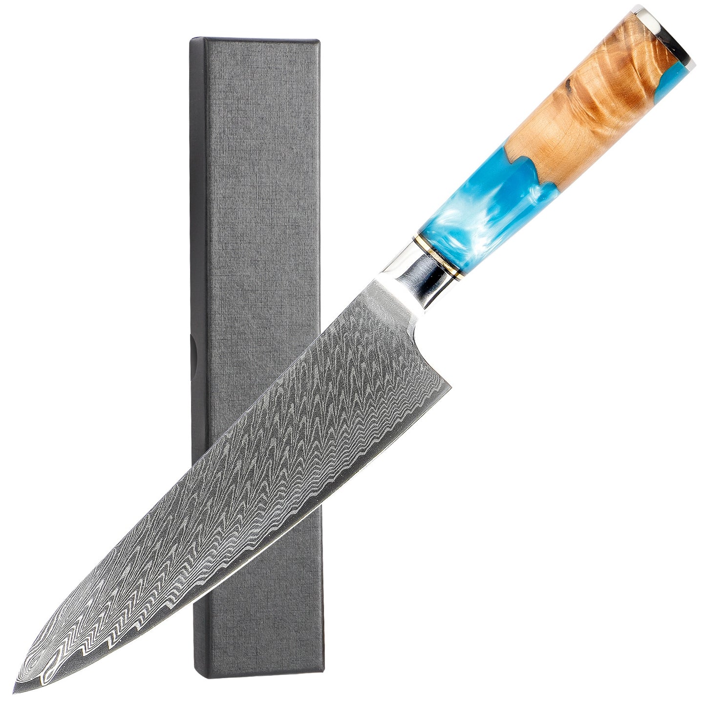 Damascus Steel Kitchen Knife Set