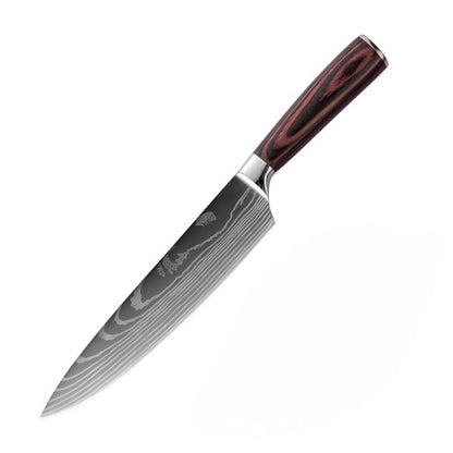 Damascus Steel Kitchen Knife Set with Resin Handle