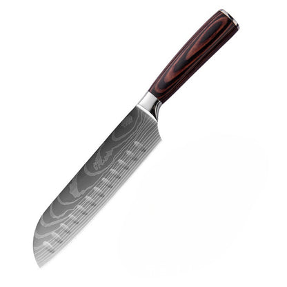 Damascus Steel Kitchen Knife Set with Resin Handle