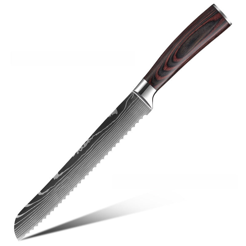 Damascus Steel Kitchen Knife Set with Resin Handle