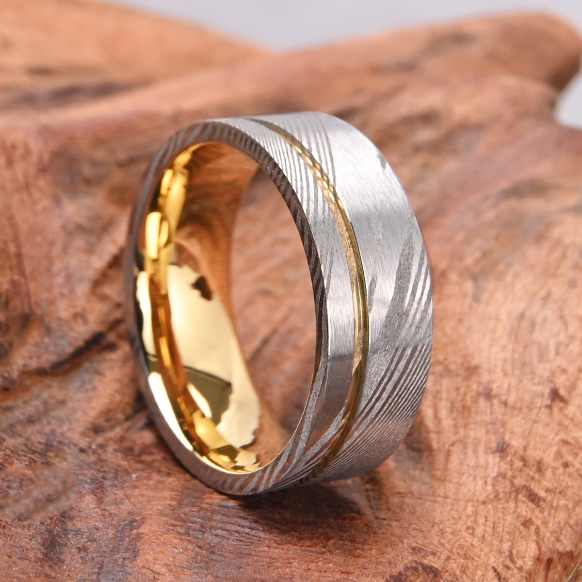 Damascus steel ring