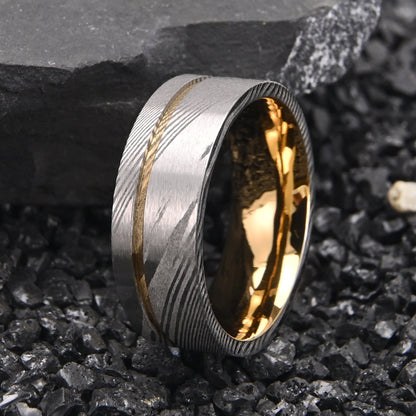 Damascus steel ring