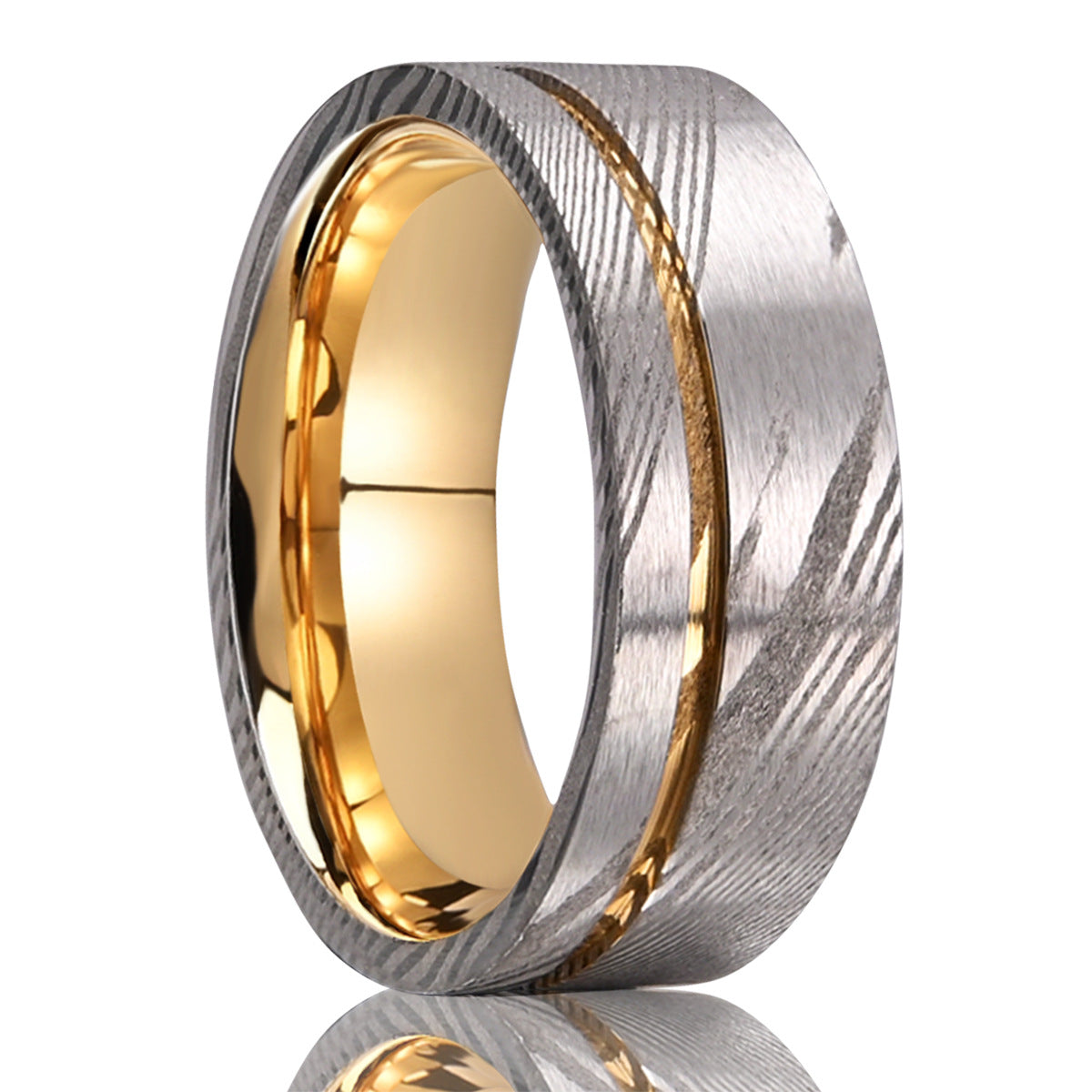 Damascus steel ring