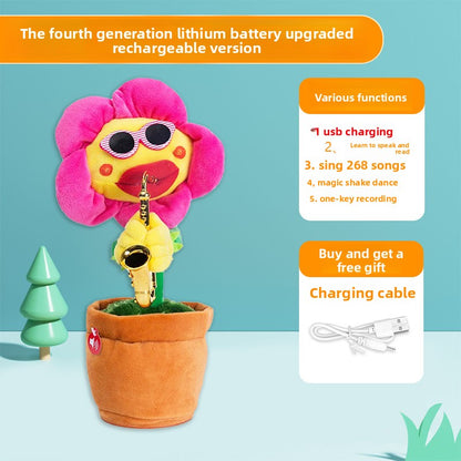 Dancing cactus electric plush toy