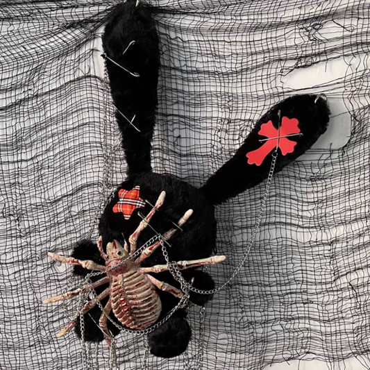 Dark Hell Gothic Little Rabbit Crossbody Bag