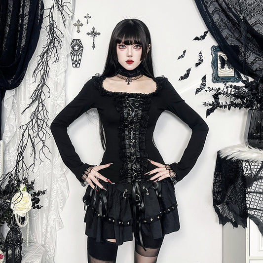 Dark Lace Inner Top