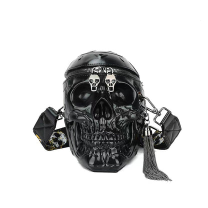 Dark Skull Tassel Shoulder Crossbody Bag