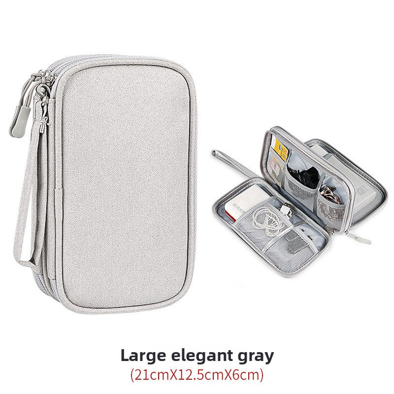 Data Cable Cosmetics Bag Travel Portable Charger Digital Accessory Bag Mobile Phone Headset U Disk Multi-Function Cosmetics Bag