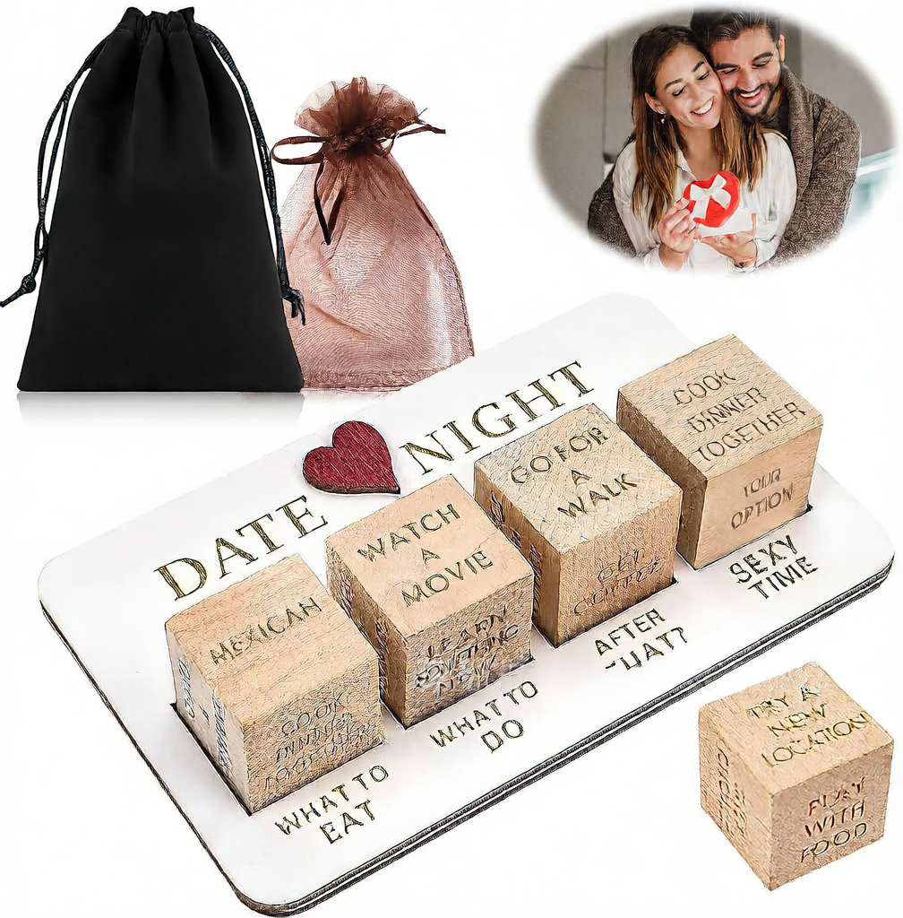 Date Night Dice Wooden Romantic Date Night Dice