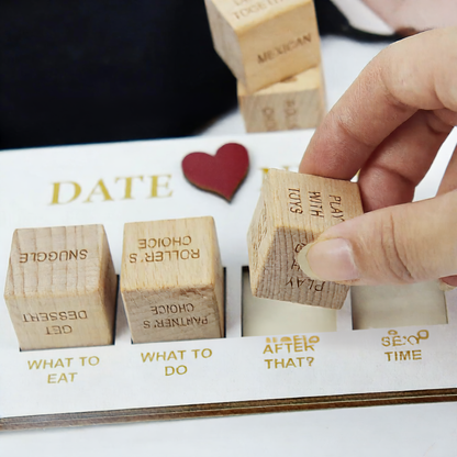 Date Night Dice Wooden Romantic Date Night Dice