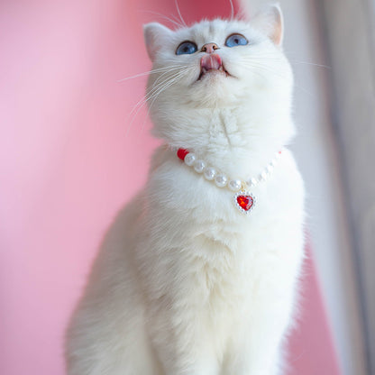 Pet Cat Beads Love Necklace