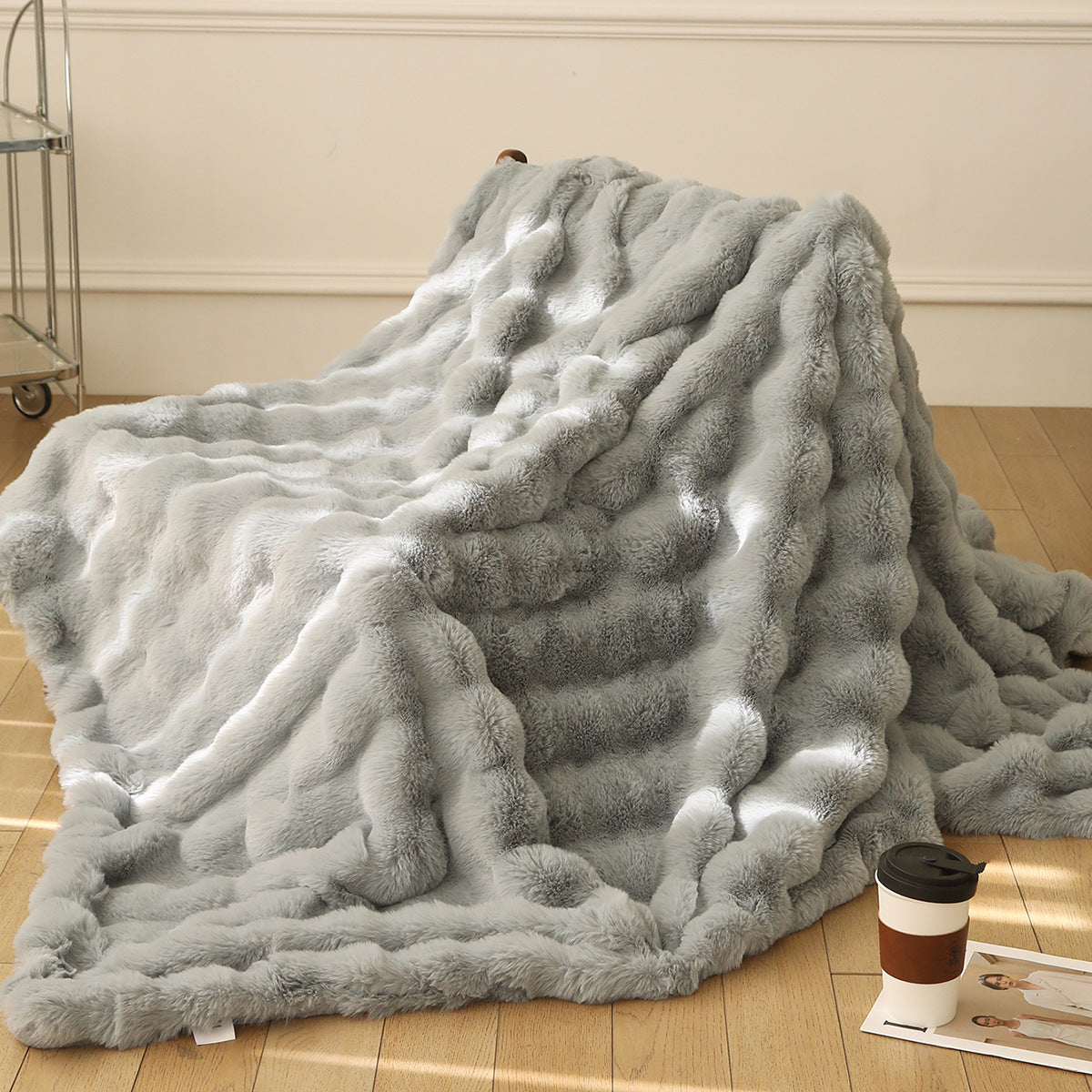 Buy First Polyester Rabbit Bubble Velvet Nap Blanket Quilt