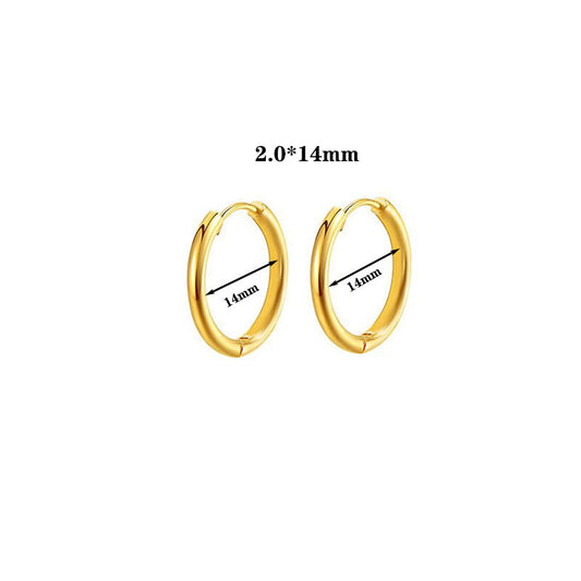 Buy Stainless Steel Coil Earrings – Simple Modern Style