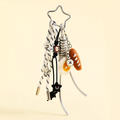 Felt Bread Keychain Accessories for Schoolbags and Purses