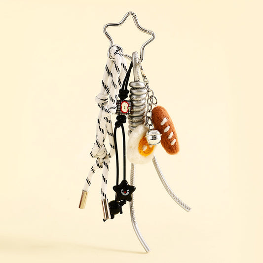 Felt Bread Keychain Accessories for Schoolbags and Purses