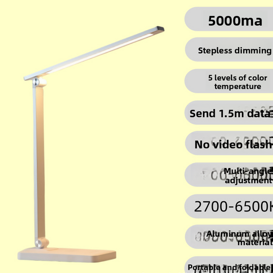 Eye-Protecting Desk Lamp with Soft LED Study Reading Light