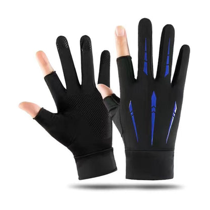 Buy Summer Ice Silk Half-Finger Gloves With Non-Slip Grip Online