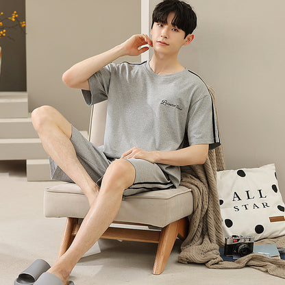 Men’s Soft Short-Sleeve Plus Size Pajamas Suit Comfortable Fit