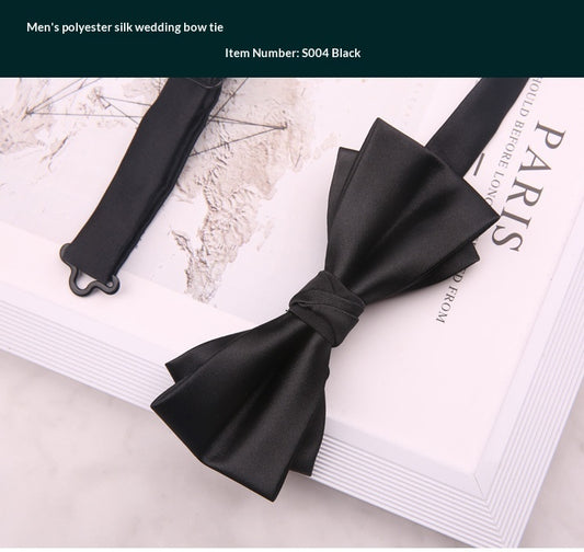 Mens Premium Polyester Wedding Bow Tie for Special Occasions
