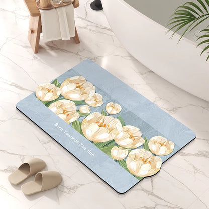 Diatomaceous Earth Bath Mat for Quick-Dry Bathroom Comfort