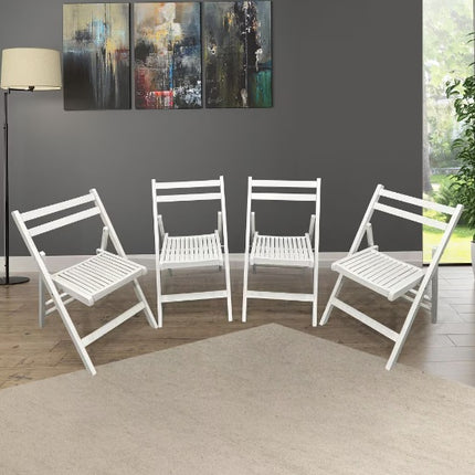 Slatted Wood Folding Chairs – Durable Furniture for Events