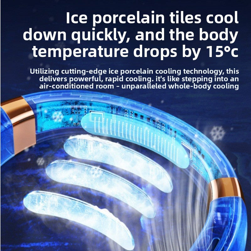 Portable Bladeless Neck Fan with USB Charging and Airflow