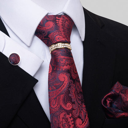 Multi Colored Striped Floral Mens Tie for Formal Party Wear