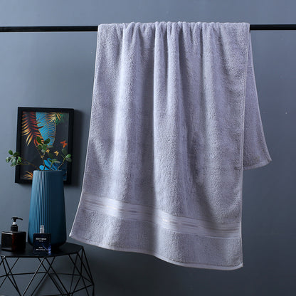 Pure Color Cotton Bath Towel Set Perfect for Beach and Home