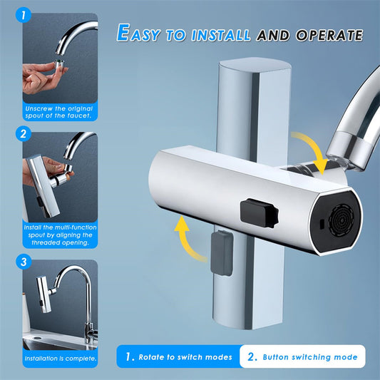 Buy Kitchen Faucet Waterfall Outlet Rotating Bubbler Nozzle