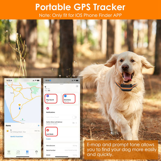 2-in-1 Dog GPS Fence Tracker Wireless Collar 32–2887FT Range