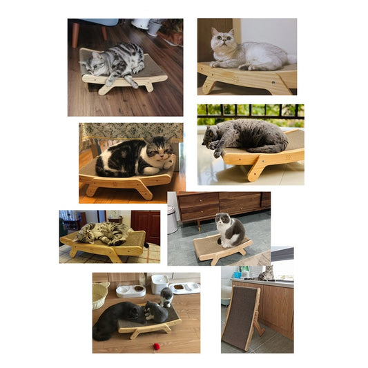 Buy Deformable Corrugated Cat Scratcher Bed With Replaceable Core