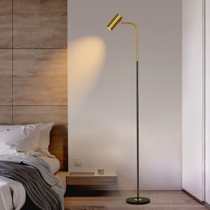 Adjustable Floor Lamp with Three-Head Three-Color Lighting