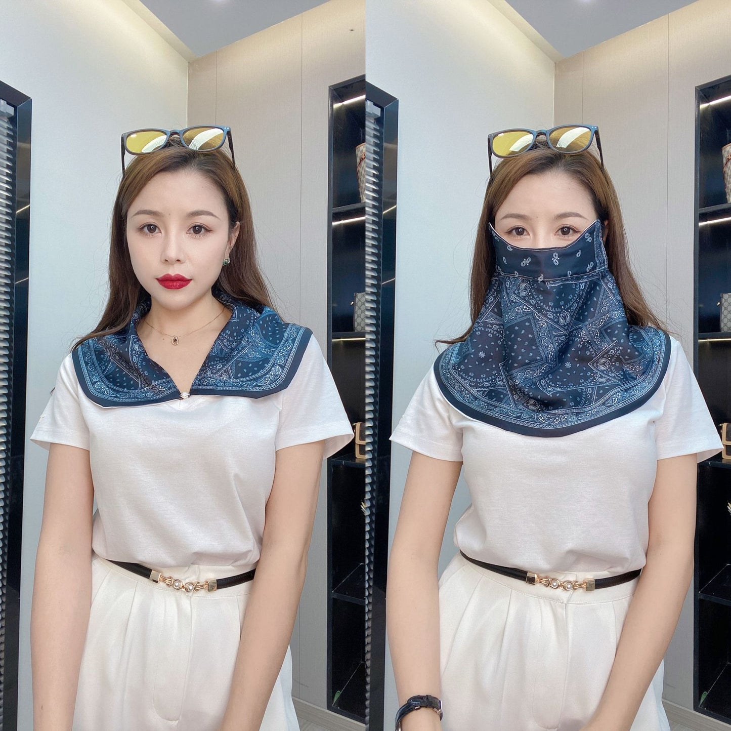 Buy Female Printed Breathable Eye Corner Protection Summer Mask
