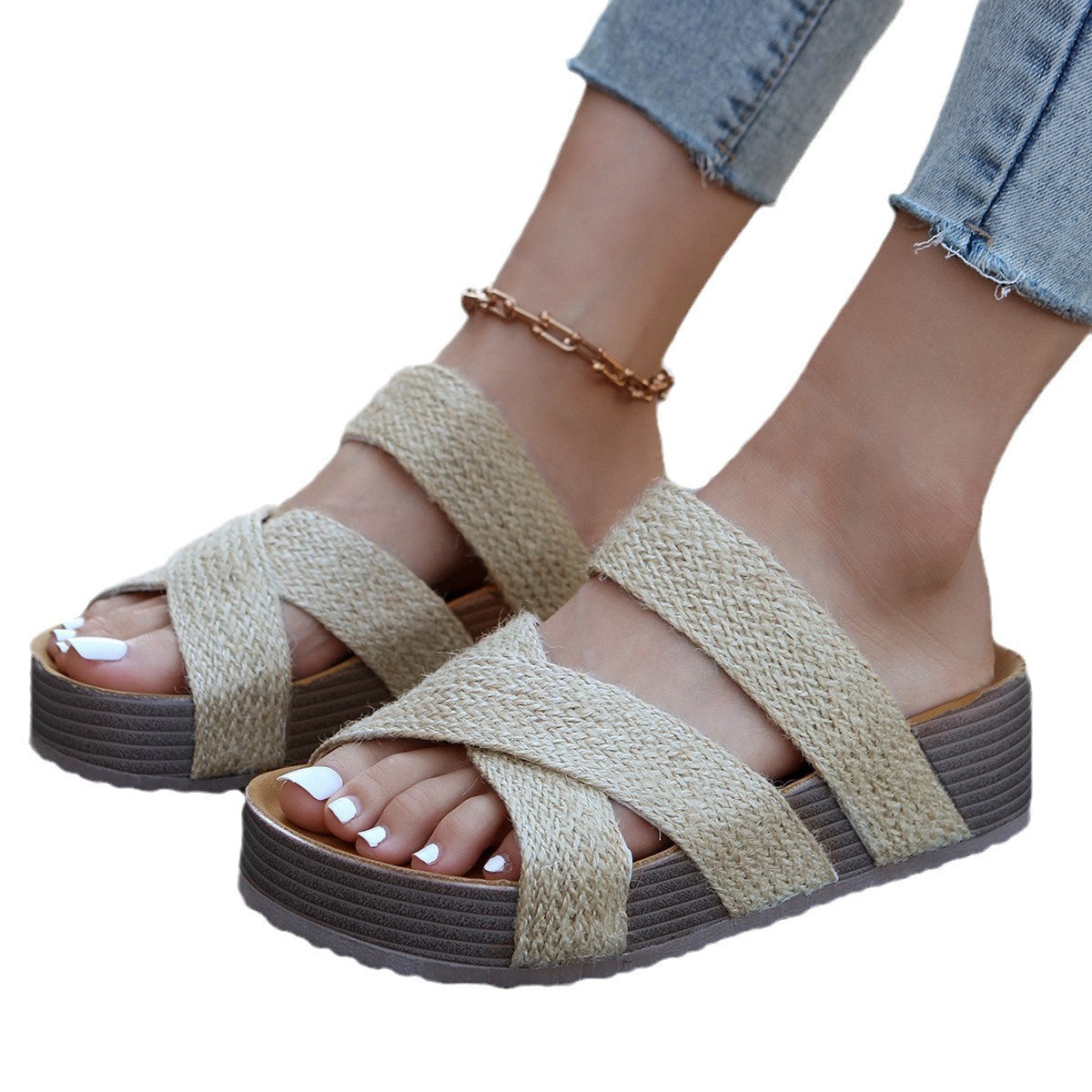 Casual Women's Slippers Sandals for Home Outdoor Daily Wear