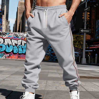 Buy Men’s Fleece-Lined Vertical-Stripe Sweatpants Online