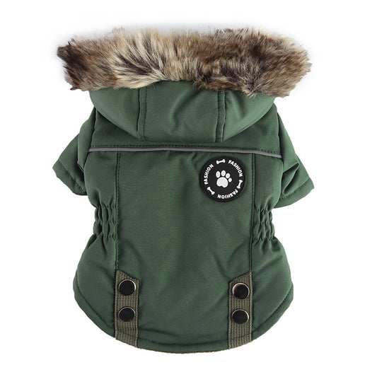 Buy Pet Winter Cotton Dog Clothes Zipper Jacket Warm Outfit