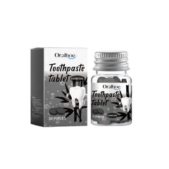 Solid bamboo charcoal toothpaste tablets
