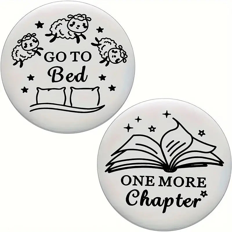 Decision coin double-sided lettering